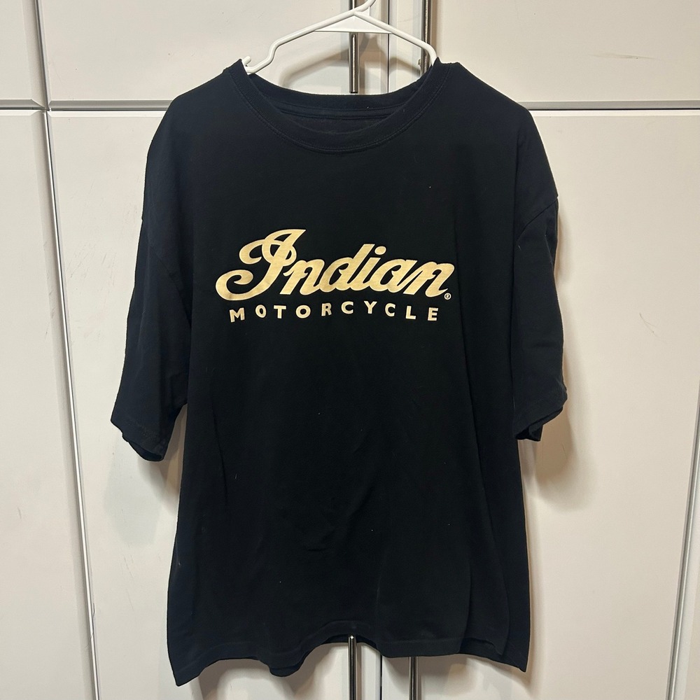 Indian Motorcycle Sawtooth Boise Idaho T-Shirt Black Graphic Tee Mens XL